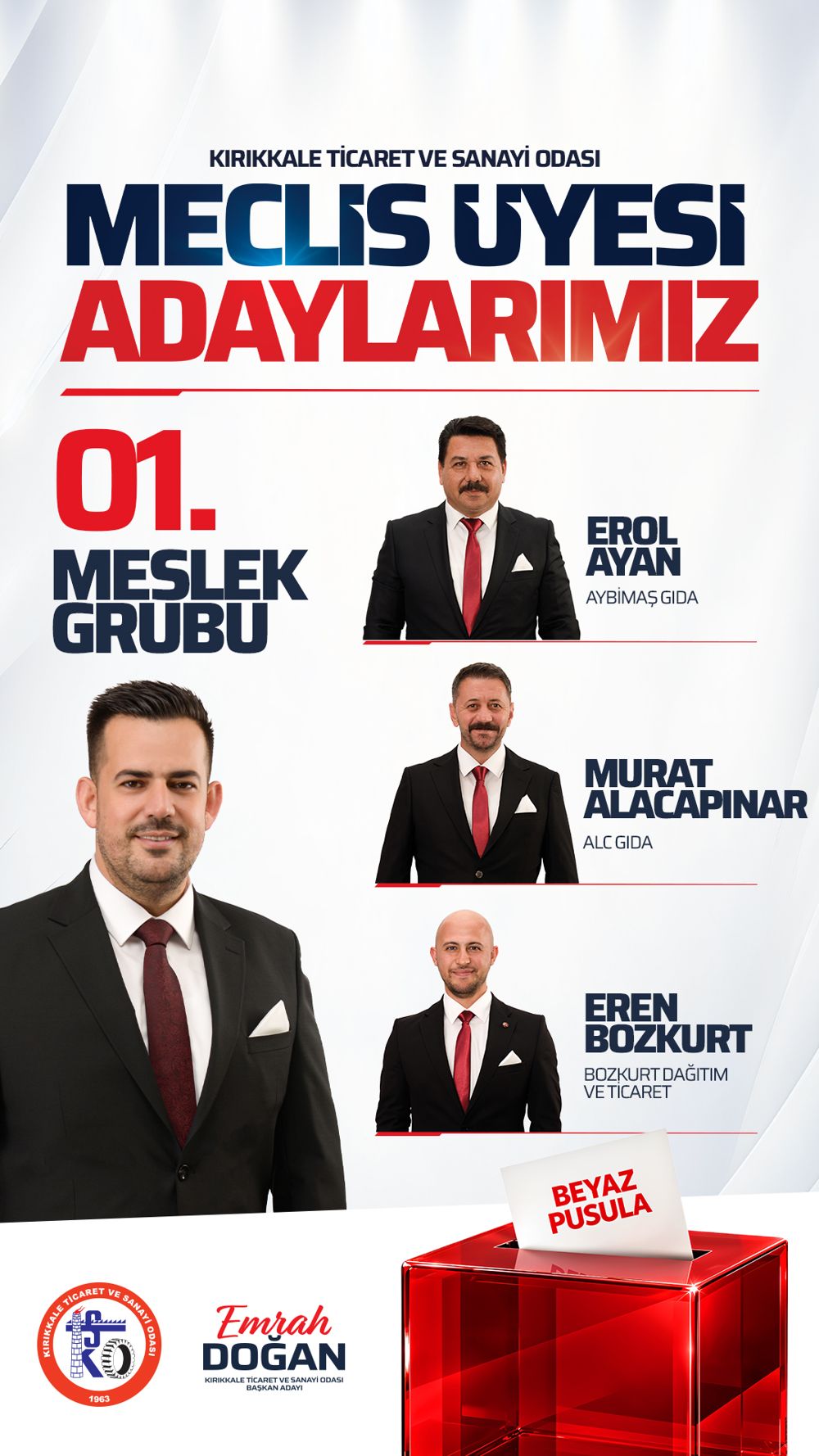 1. Meslek Grubu adayları