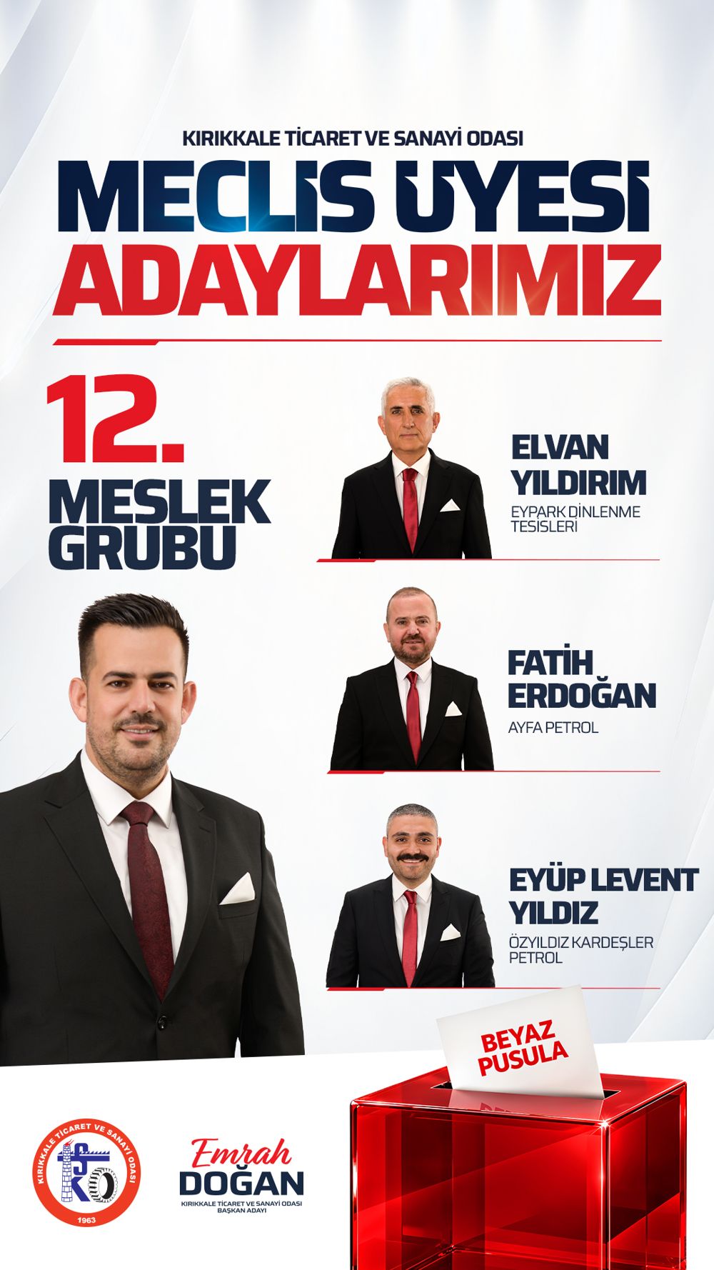 12. Meslek Grubu adayları