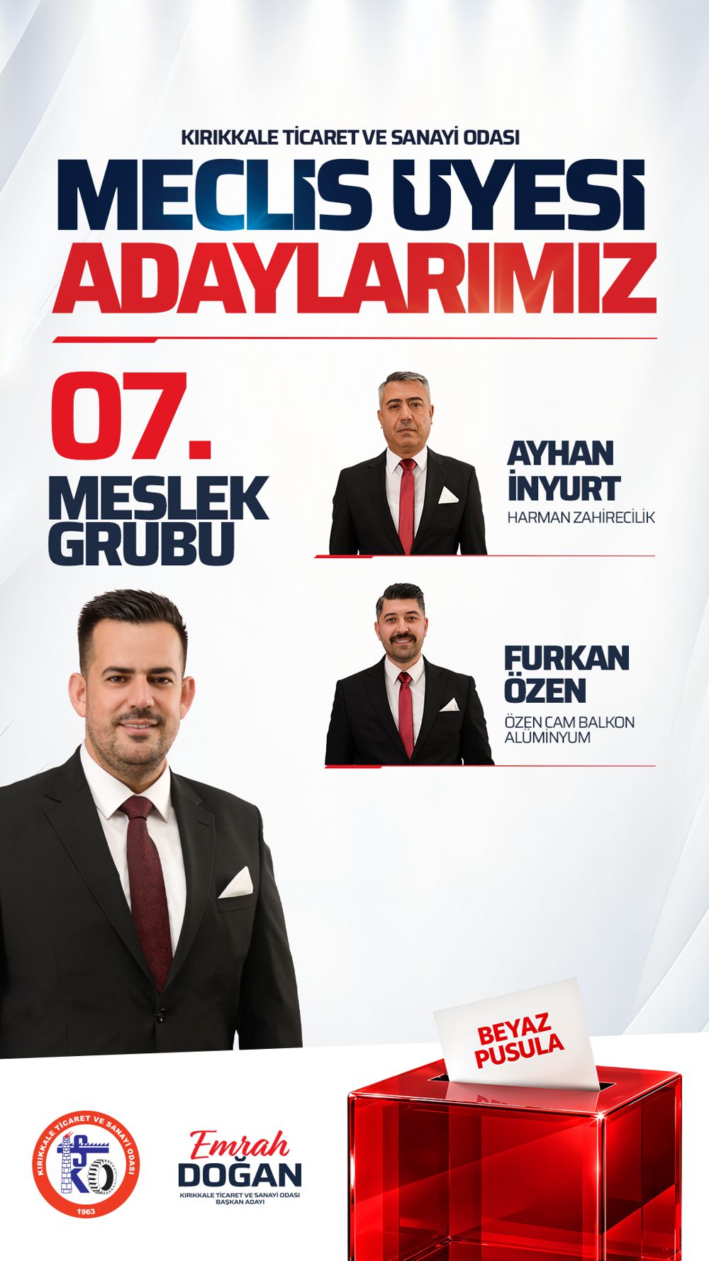 7. Meslek Grubu adayları