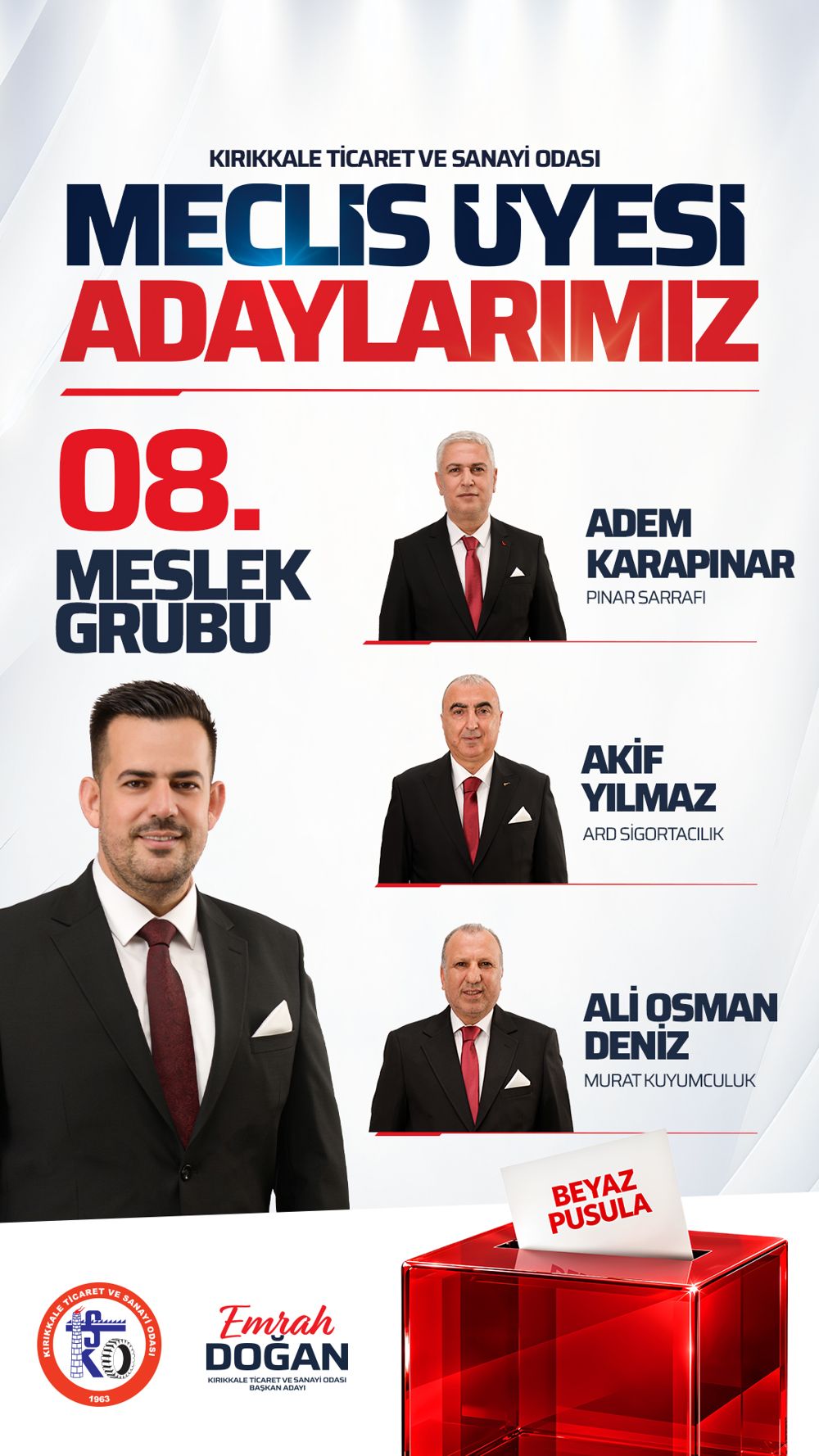8. Meslek Grubu adayları
