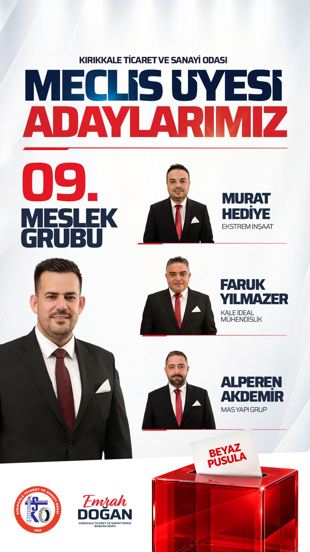 9. Meslek Grubu adayları